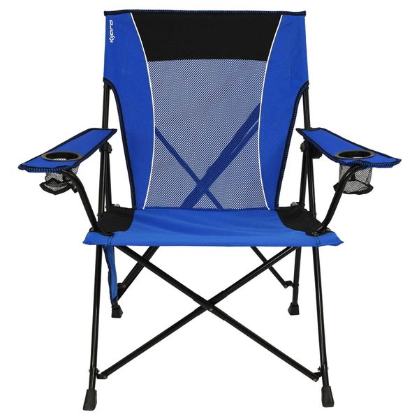 Muebles de campamento Maldivas Azul Reciclado Repreve Tela Adulto Doble Bloqueo Silla de Camping Portátil HKD230909