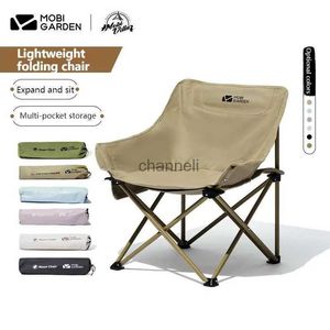 Kampmeubilair MOBI TUIN Outdoor Opvouwbare Maanstoel Camping Vissen Draagbare Picknick Aluminium Rugleuning Stoel Barbecue Strandmeubilair YQ240315