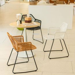 Mobilier de camp moderne loisirs chaises de plage Simple rotin extérieur balcon café nordique maison bureau dossier fauteuil