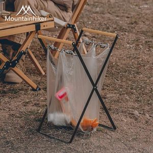 Mobilier de camp MOUNTAINHIKER Camping en plein air poignée en bois support maison pliable cuisine débris support de stockage Portable sac poubelle en plastique