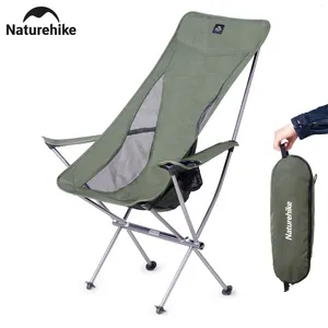 Camp Furniture NatureHike Camping Chair YL06 Ultralight Portable High Back Folding Moon Outdoor Foldable Fishing Backpacking