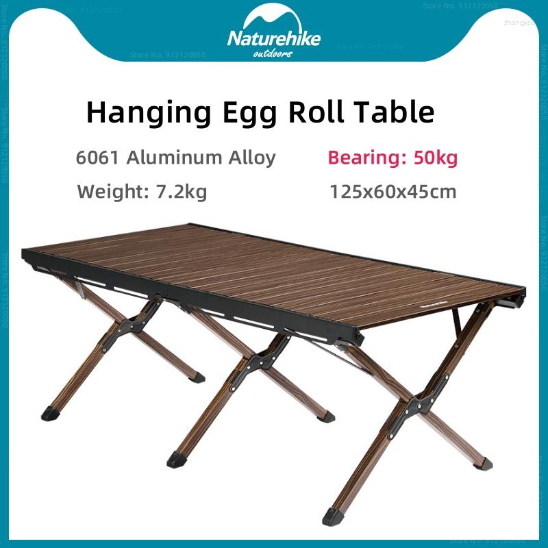 Camp Furniture Naturehike Egg Roll Table Portable Foldable Camping Widened Aluminium Ultralight Folding Outdoor Picnic Equipment