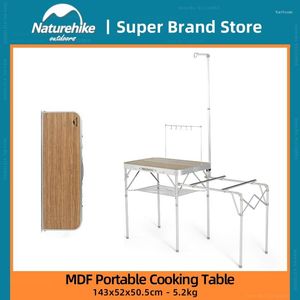 Meubles de camping Naturehike MDF Table de cuisson pliante portable ultra-légère Camping en plein air Multifonctionnel Pique-nique Alimentaire Matériel Étagère