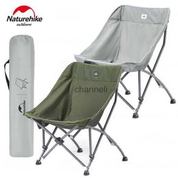 Mobilier de camp Naturehike Chaise de lune pliante d'extérieur Siège de pêche portable Camping Touristique Randonnée Tabouret léger 140 kg Roulement PU Oxford YQ240315