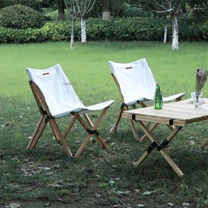 Meubles de Camp chaise d'extérieur en tissu nordique, tabouret pliant Portable en bois massif pour Camping à domicile, directeur de plage arrière CN