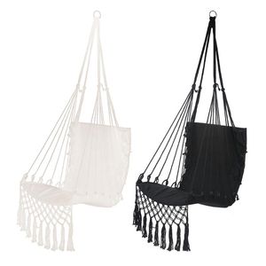 Camp Furniture Nordic Style Hammock Safety Beige Hanging Chair Swing Rope Outdoor Indoor Garden Seat For Child Adult