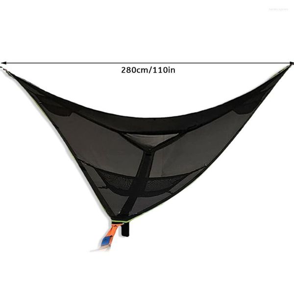 Hamac en Nylon de meubles de Camp avec des sangles d'arbre Camping en plein air Portable balançoire lit Patio arrière-cour enfants adultes fournitures pliables