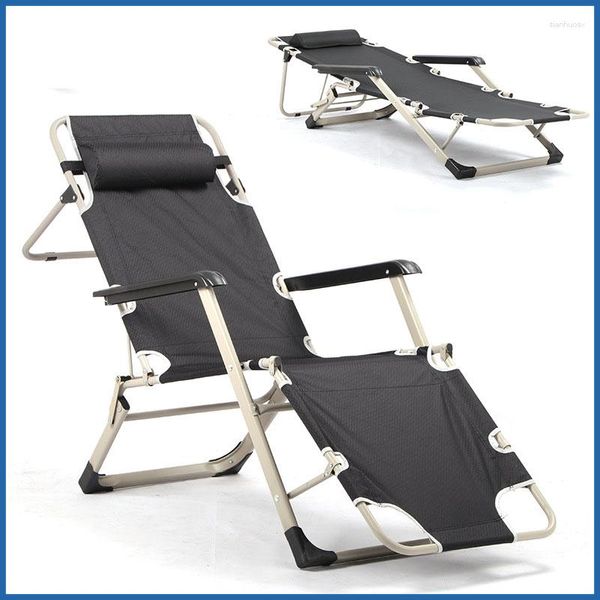 Mobilier de camp Bureau Chaise longue pliante à double usage Chaise Longue de loisirs Relax pour la plage en plein air Bain de soleil Camping Break Chaise Lit