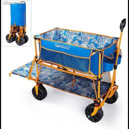 Camp Furniture Old Bahama Bay Carro plegable de dos pisos, 400 L, carro plegable con 54 pisos inferiores, carro utilitario de servicio pesado YQ240330