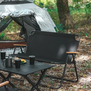 Meubles de camping en plein air 2 personnes chaise de camping pliante loisirs double personnes dossier portable ultra-léger famille pique-nique plage sieste