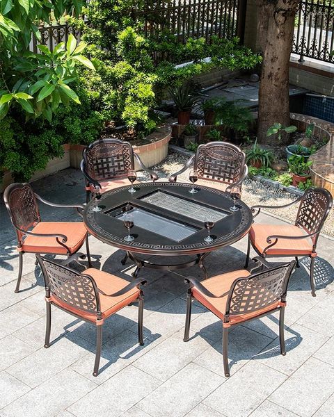 Mobilier de camping Tables et chaises de Barbecue d'extérieur, ménage Commercial, cour, four électrique, terrasse à charbon de bois, balcon, loisirs