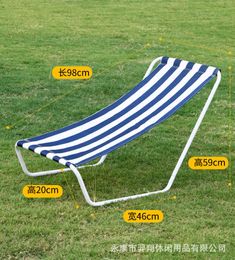 Camp Meubles de plage extérieure chaise allongée chaise allongable pliable lit de lunch Camping facile de camping chaise de loisirs Sac de rangement gratuit J230324