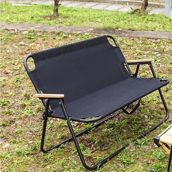 Mobilier de camping chaise de camping en plein air double pliage en aluminium durable roulement solide dossier incurvé portable confortable et sûr ventiler