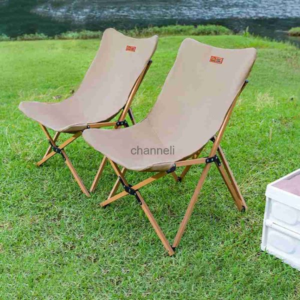 Muebles de campamento Silla plegable para acampar al aire libre Silla de pesca de tubo de acero ultraligero plegable para picnic Relax Silla de luna portátil Tela Oxford YQ240315