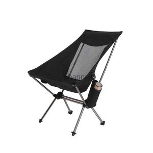 Camp Furniture Camping en plein air chaise pliante pique-nique double barre en alliage d'aluminium portable lune chaise camping pêche chaise de plage YQ240315