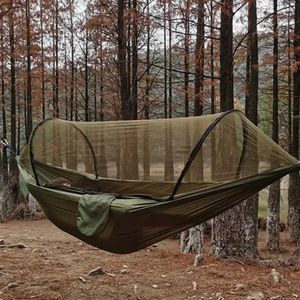 Kampmeubilair Outdoor Camping Hangmat met muggen Net lichtgewicht Hangmat Higrende Umbrella Fabric Hangmat 250x120cm Y240423