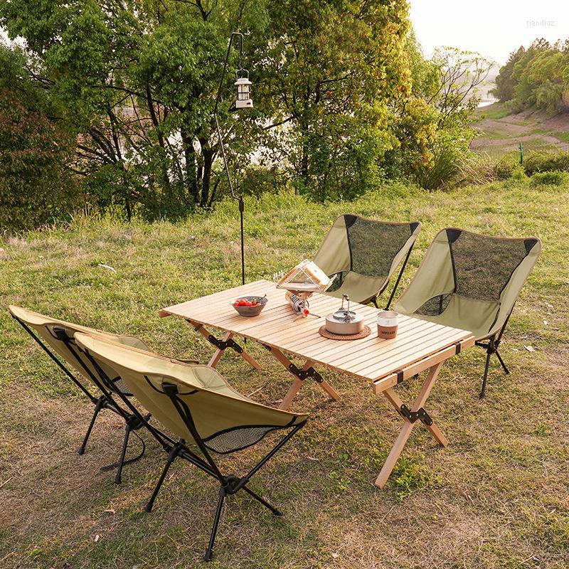 Camp Furniture Outdoor Camping Moon Chairs Tragbarer leichter Klappstuhl Wandern Reisen Picknick Angeln Strand