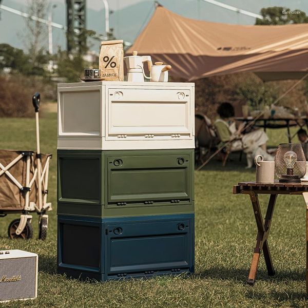 Muebles de campamento Caja de almacenamiento de campamento al aire libre Plegado Lado de orden de orden