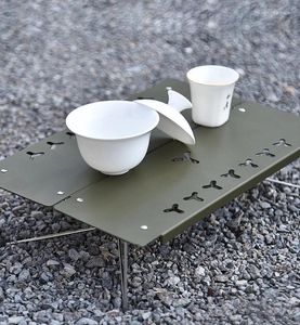 Table pliante de Camping en plein air, mobilier de Camping, Portable multifonctionnel, Mini pique-nique en alliage d'aluminium, petit Barbecue