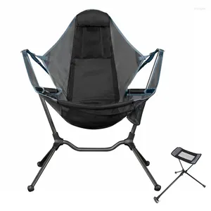 Mobilier de Camp chaises d'extérieur pliantes gris hamac pliable chaise longue inclinable Camping à bascule avec sac de transport