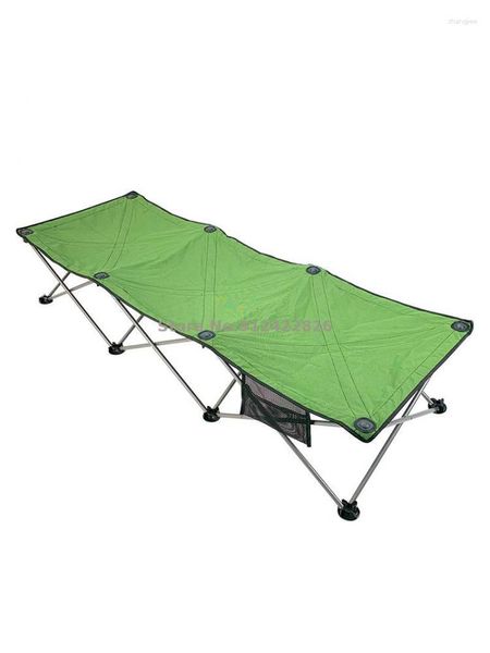 Muebles de campamento cama plegable al aire libre portátil soltero ultra ligero espacio reforzado Espacio para ahorro de almuerzo