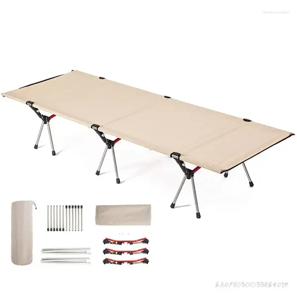 Mobilier de Camp lit pliant d'extérieur Portable Camping voyage plage haute et basse tente à double usage randonnée lumière sommeil marche