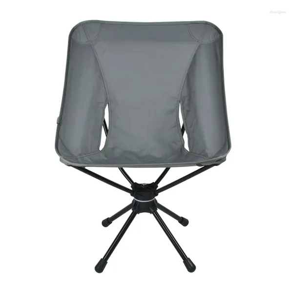 Mobilier de Camp chaise pliante d'extérieur rotative à 360 ° loisirs en alliage d'aluminium Ultra léger Portable pêche Camping Chai rotatif