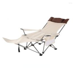 Chaise pliante extérieure de meubles de Camp inclinable réglable Portable 2 en 1 avec repose-pieds amovible pour Camping pêche pique-nique Patio