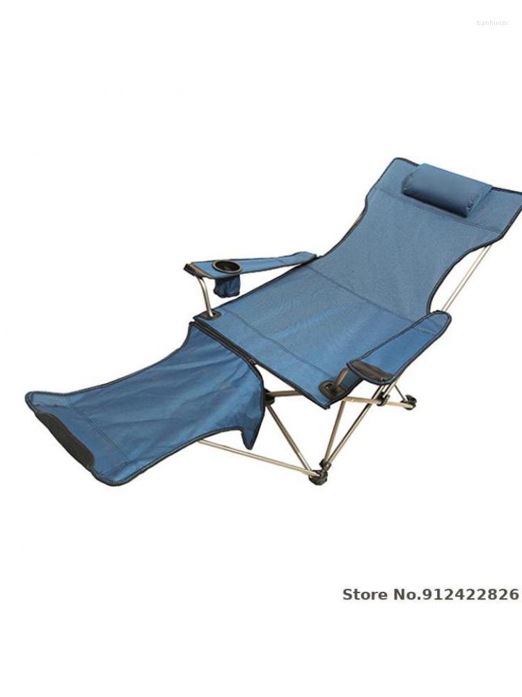 Camp Furniture Outdoor Folding Recliner Portable Ultra-Light Sitting and Liging Dual-Purpose Stol Lunch Break Siesta Leisure Beach