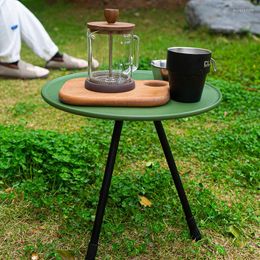 Meubles de camping extérieur pliant petite table ronde camping portable levage simple thé sauvage salle à manger cour café