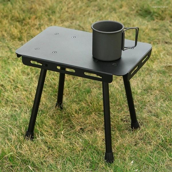 Muebles de campamento Mesa plegable al aire libre Silla portátil de aleación de aluminio Senderismo Picnic Ligero Mazar Pesca Pony Taburete Camping Táctico