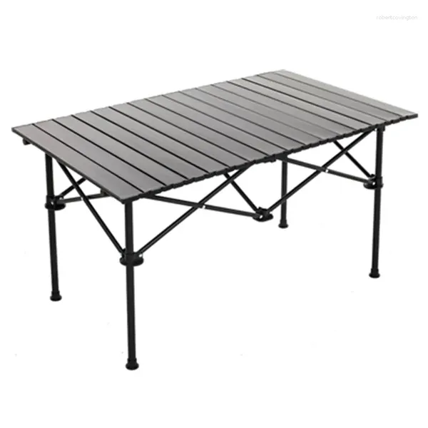 Mobilier de Camp Tables pliantes d'extérieur en alliage d'aluminium Barbecue Table de Camping stand carré rouleaux de poulet pique-nique