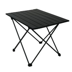 Muebles de campamento Mesas y sillas plegables para exteriores Mesa de picnic redonda portátil Mesa de rollo de huevo Juego de mesa de cena para acampar de aleación de aluminio 230919