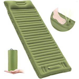 Camp Furniture Outdoor opblaasbaar kussen Camping Bed 40D Nylon Office Lunch Break Portable Foot Matras Chaise Lounge