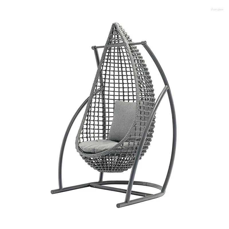 Camp Furniture Outdoor Leisure Swing Hanging Chair Single Rattan Blue Garden Balcony Home Bird's Nest