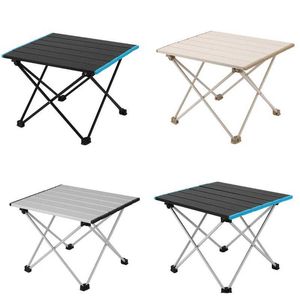 Camp Furniture Outdoor Mini Table Restaurant Aluminium Lichtgewicht Vouwen eenvoudige vrijetijdsbarbecuetafel draagbare kampeerapparatuur en accessoires Y240423