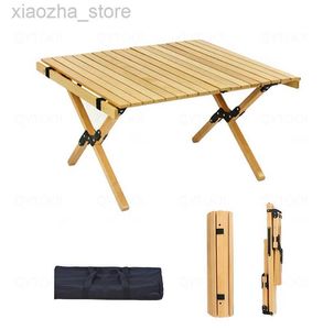 Camp Furniture Outdoor Portable Camping Roll Table Draagtas Vouw Mini kleine houten tafel Plianne lichtgewicht tafel voor picknice backpacking