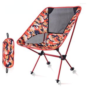 Kampmeubels Outdoor Portable Vouwen Strandstoel Moon Fauteuil Camouflage Camping Vistchaise Lounge Recliner Accessoires