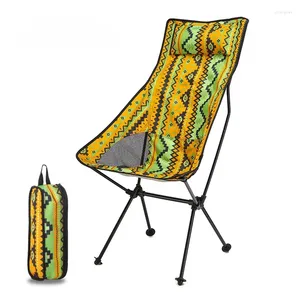 Camp Furniture Outdoor Portable Folding Chair Ultra Light Moon Lazy Beach Art Student Stool Vrijvorderingscamping