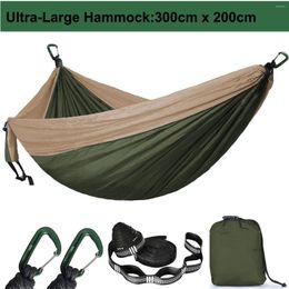 Mobilier de Camp extérieur Portable hamac 2-3 personnes couleur unie Parachute Camping survie jardin balançoire loisirs voyage