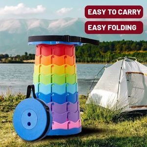 Mobilier de camping extérieur portable en plastique pliant plage rétractable pour camping voyage pêche randonnée chaise légère extensible 231018