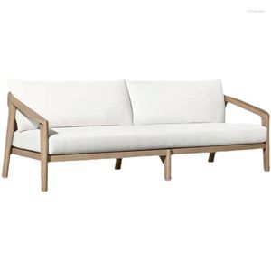 Mobilier de camping chaise d'extérieur en rotin canapé en teck Protection contre la pluie et le soleil cour en bois massif jardin Maikol