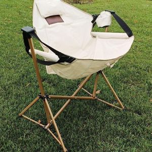 Mobilier de camping chaise à bascule d'extérieur pliable sieste salon Portable Camping voyage Pographie adulte