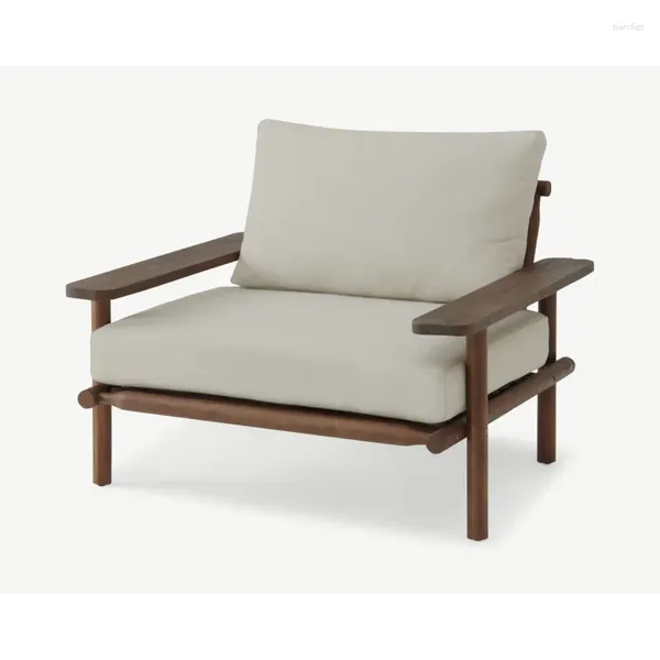 Chaise longue de patio en bois de teck avec canapé simple d'extérieur Camp Furniture - Nonomi