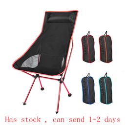 Meubles de camping Chaises de lune pliantes ultra-légères pour l'extérieur Chaise de camping de pêche portable Dossier pliable Siège Jardin Bureau Maison 230617