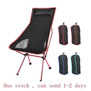 Muebles de campamento Al aire libre Ultraligero Plegable Luna Sillas Pesca portátil Silla de camping Respaldo plegable Asiento Jardín Oficina Muebles para el hogar 221020