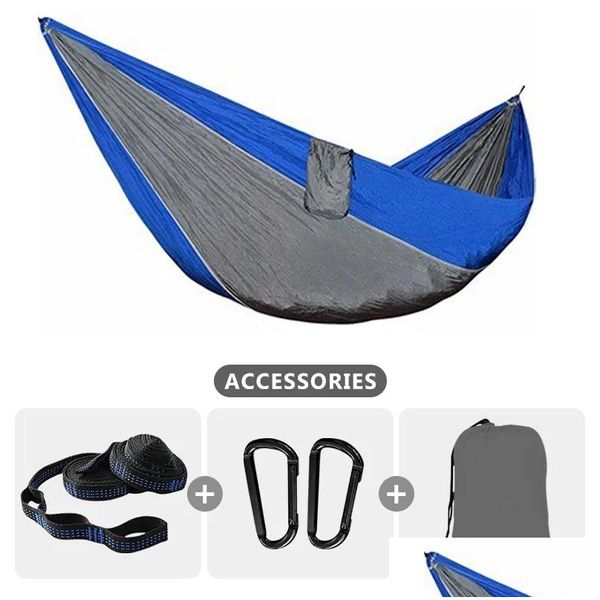 Camp Furniture Parachute Hammock Single Person Nylon portable pour voyager Cam Beach Slee Bed Adts suspendu Drop Livrot Sports Outdoors DHA83