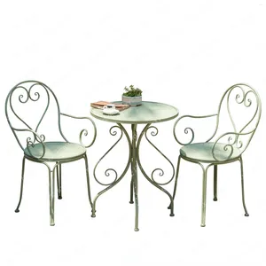 Mobilier de camp, ensemble de Patio, fer extérieur, jardin, balcon, loisirs, café, thé au lait, chaise, Table