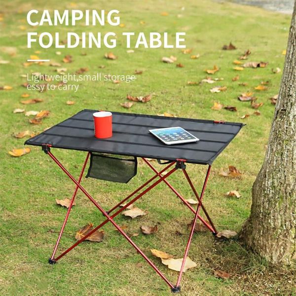 Muebles de campamento Picnic Mesa plegable portátil Aleación de aluminio Equipo para acampar al aire libre Mesas de escritorio plegables ultraligeras