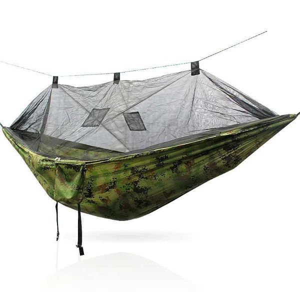 Muebles de campamento Pop-up Hammock de campamento portátil con mosquitos de mosquitos hamacas hamacas para acampar Camping Y240423